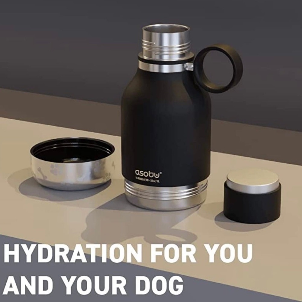 Human & Dog Bowl ASOBU Attached to Stainless Steel Insulated Travel